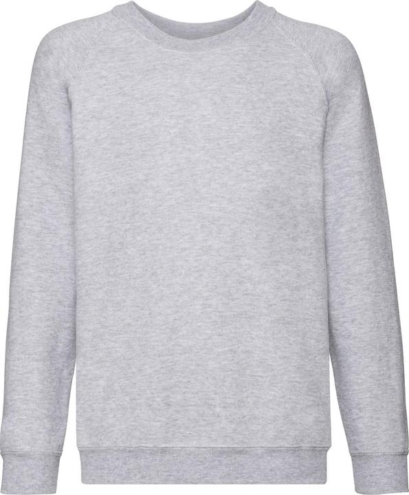 Actual product image Fruit of the Loom Childrens/Kids Classic Heather Raglan Sweatshirt (152, 158)