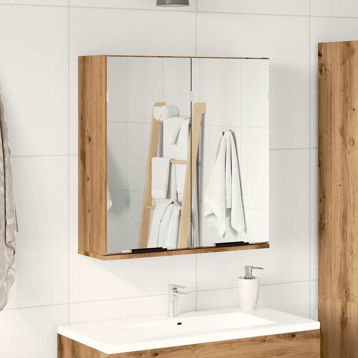 Produktbild VidaXL Bad-Spiegelschrank Artisan-Eiche 64x20x66,5 cm Holzwerkstoff