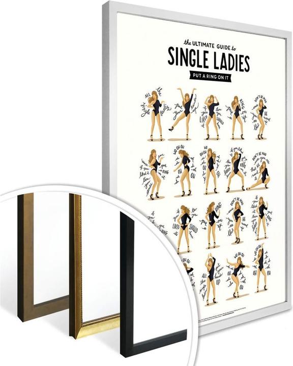 Produktbild Trenddeko Tohmé - Single Ladies (24 x 30 cm)