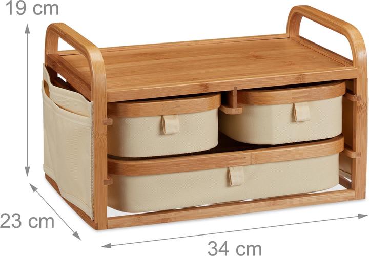 Image du produit Relaxdays Mini commode en bambou