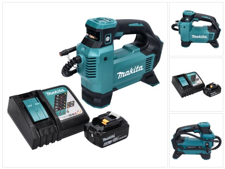 Actual product image Makita DMP 181 RG1 Battery compressor 18 V 11.1 bar + 1x battery 6.0 Ah + charger (11.10 bar)