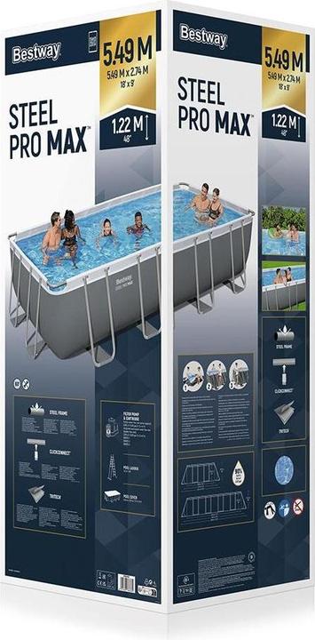 Produktbild Bestway Pool Steel Pro Max 549 x 274 x 122 cm (549 x 274 x 122 cm)