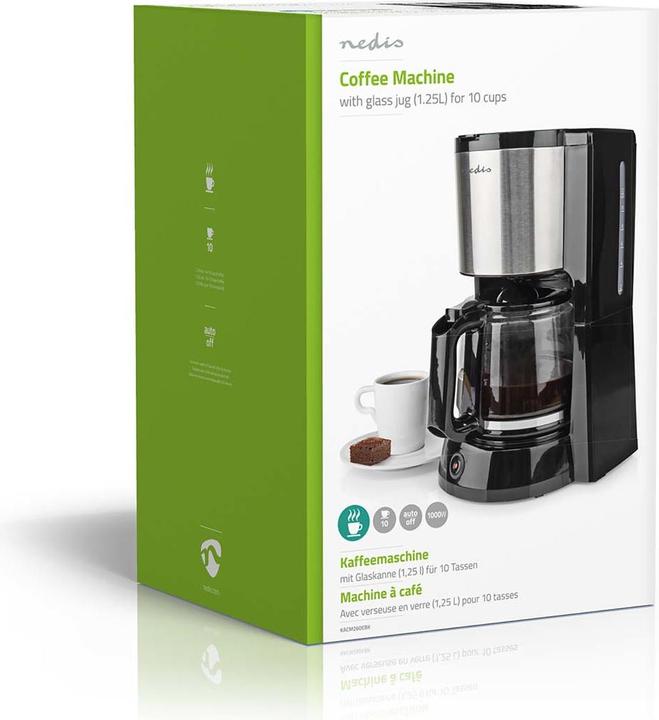 Actual product image Nedis Coffee maker | max. capacity: 1.5 l | number of cups at once: 12 | Keep warm | Black (EU plug)