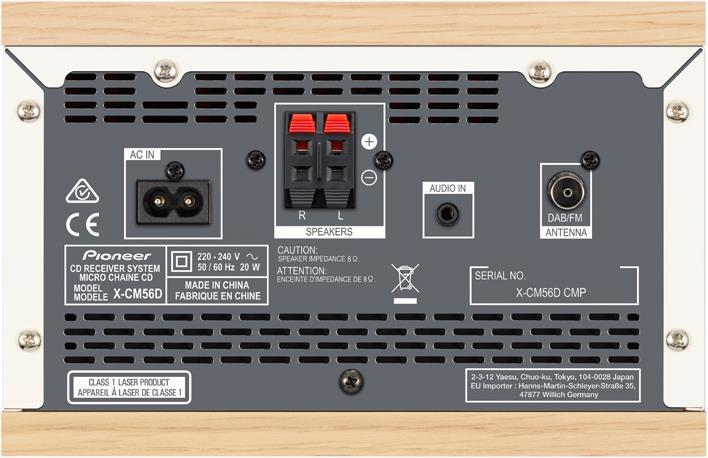 Actual product image Pioneer X-Cm56d (CD player, Bluetooth, 2x 15 W)