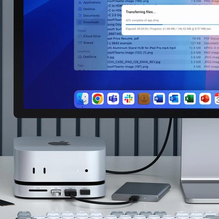 Immagine prodotto Satechi Mac Mini M4 Stand & Hub with SSD Enclosure (USB-C, 5 Porti)
