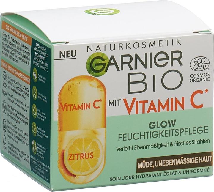 Actual product image Garnier Organic Vitamin C* Glow Moisturizer (50 ml, Day cream)