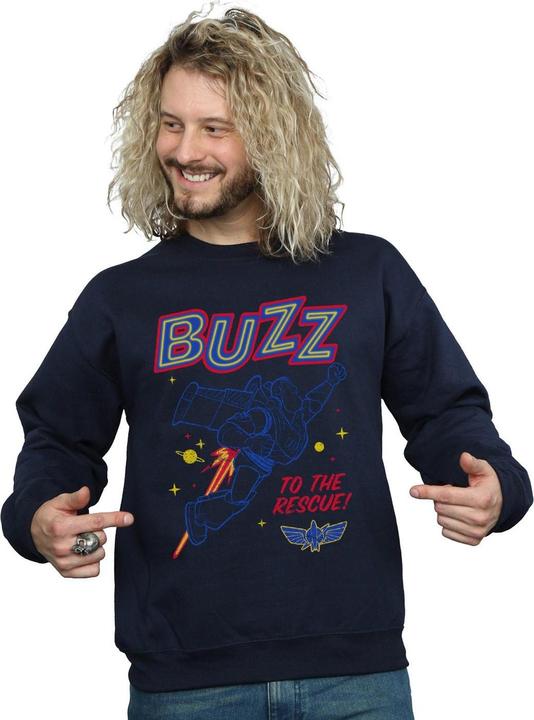Actual product image Disney Mens Toy Story 4 Buzz To The Rescue Sweatshirt (XL)