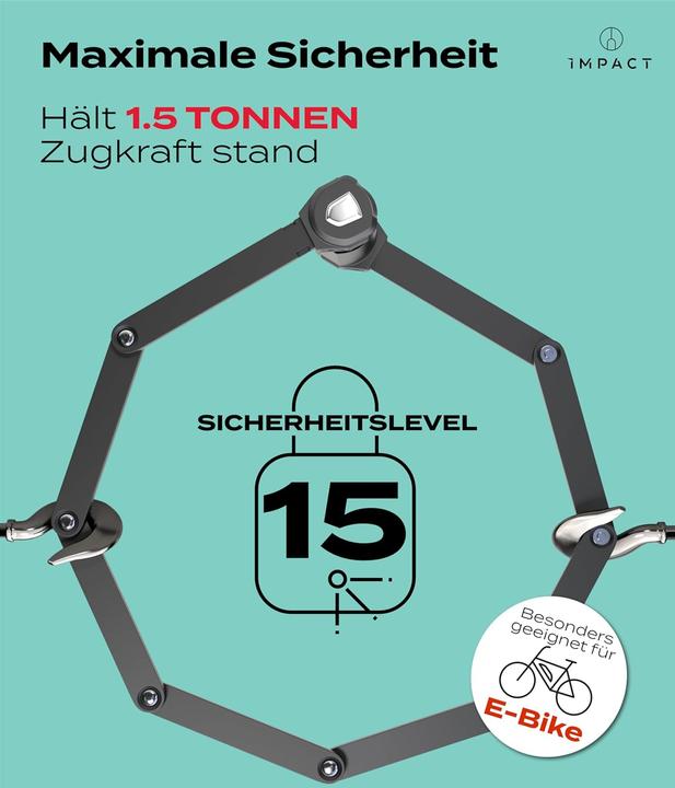 Produktbild Impact Bike Accessories PortaLock 15 - Velo-Zahlenschloss (110 cm)