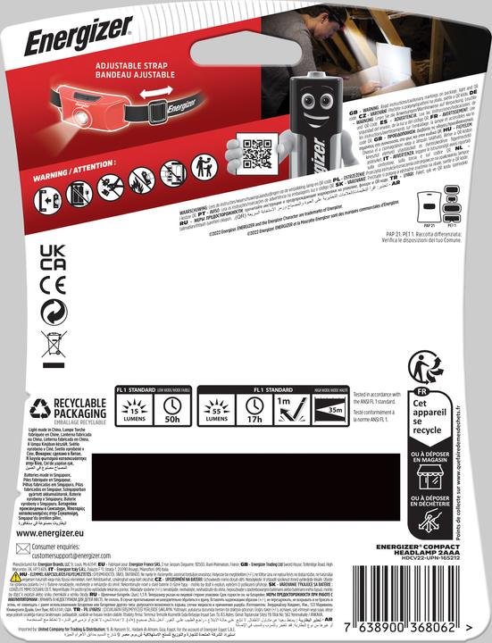 Actual product image Energizer Headlamp Headlight (55 lm)