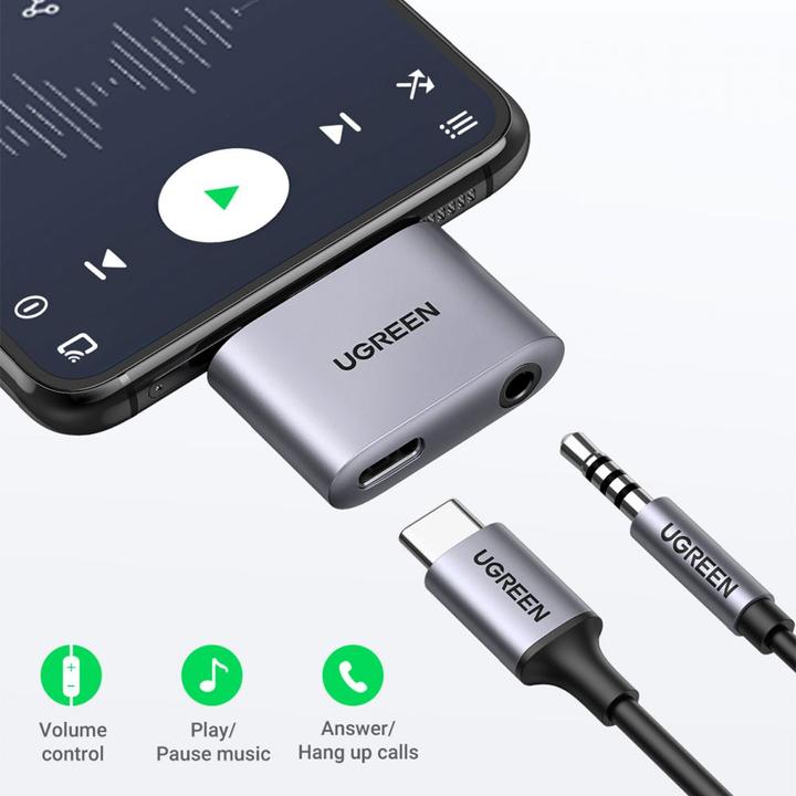 Produktbild Ugreen USB-C zu 3.5mm Audio Adapter mit DAC Chip