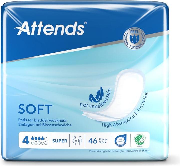 Produktbild Attends Soft 4 Super Einlagen (46 x, Normal)