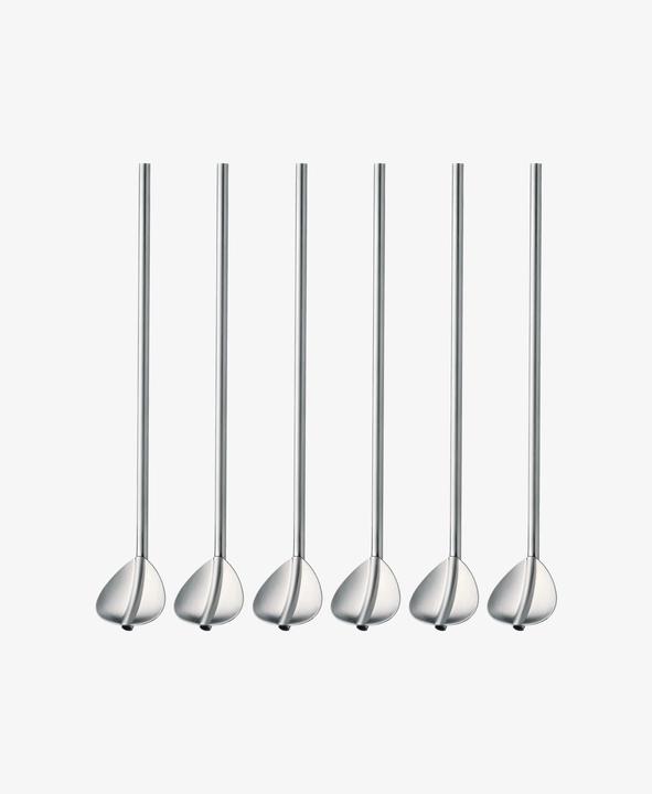 Produktbild WMF Cocktaillöffel Set Strohhalm Löffel 6tlg Löffel mit Strohhalm Edelstahl poliert (Barlöffel + Cocktailrührer)