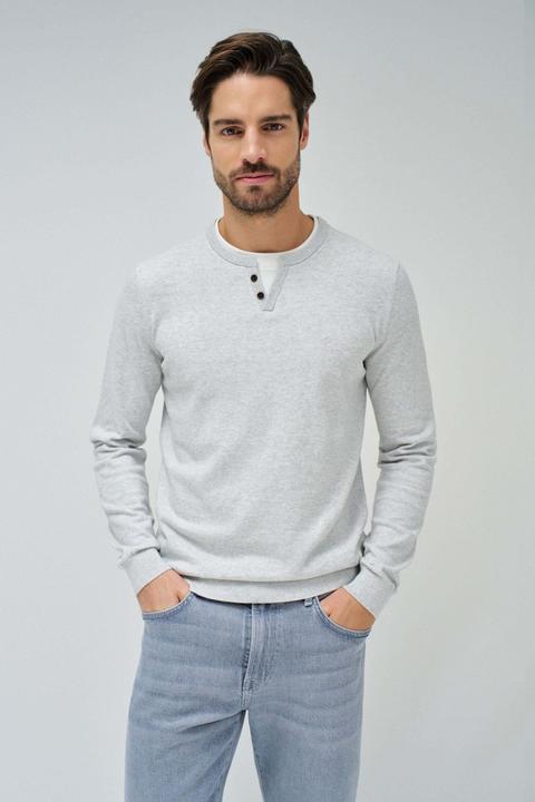 Produktbild Salsa Jeans Pullover Knit Henley W/ Collar Jersey Details (XL)