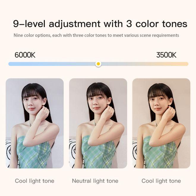 Image du produit Old Shark Pliable 14 pouces LED éclairage vidéo Photo Selfie Light Kit avec Tripode (Lumière vidéo)