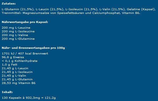 Image du produit IronMaxx BCAA et glutamine 800 (130 pièce(s), Capsules, 500 g)
