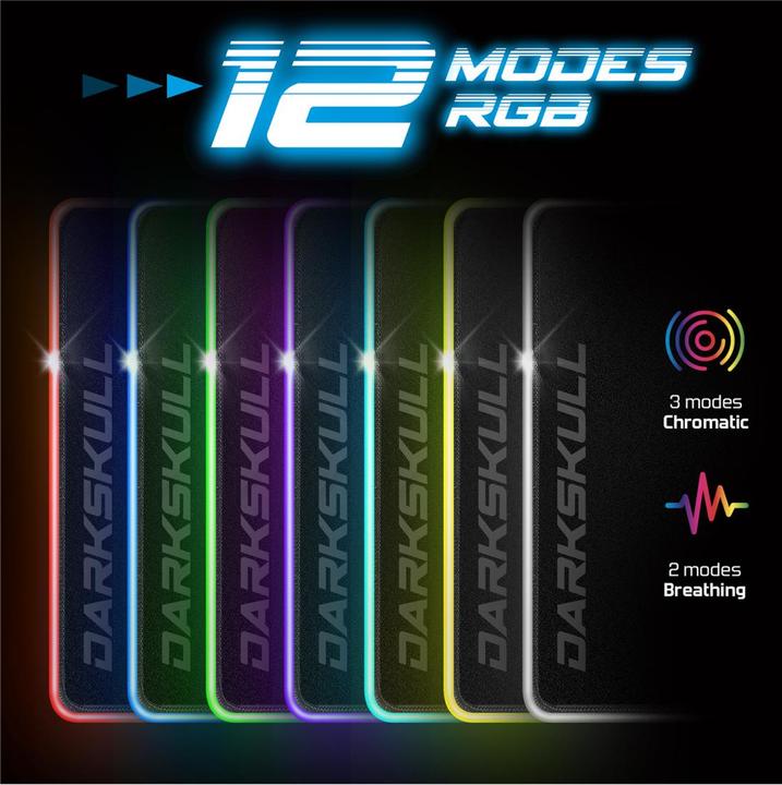 Immagine prodotto Spirit Of Gamer Tappetino per mouse da gioco Darkskull Hub RGB - XXXL Nero (3XL)