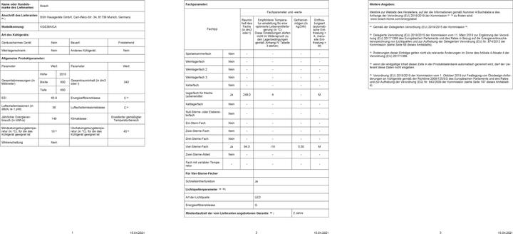 Produktbild Bosch Hausgeräte KGE39AICA (343 l)