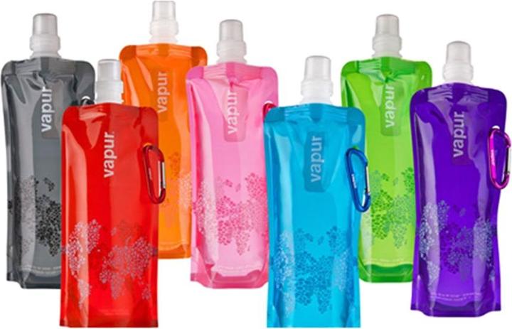 Image du produit Stride Trinkblase Tragbarer Wasserbeutel Faltbare Festival Trinkflasche mit Karabiner - Div. Farben 480ml (0.48 l)