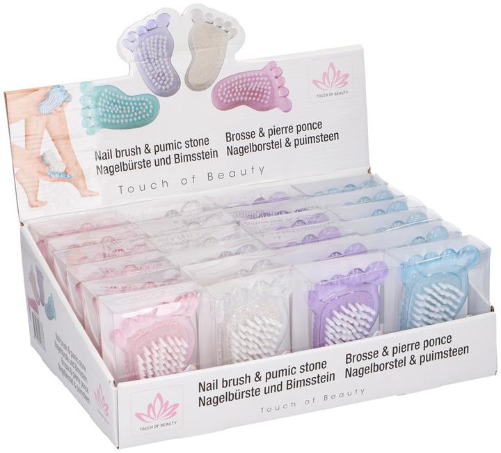 Actual product image Nailbrush & pumice 24pcs/dsp