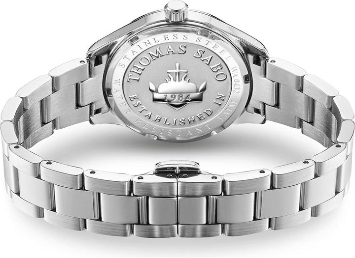Actual product image Thomas Sabo Damenuhr mit Schmetterlingen silberfarben (34 mm)