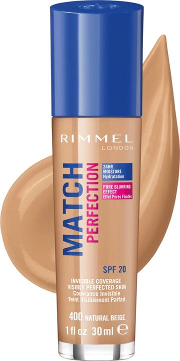 Actual product image Rimmel London Match Perfection SPF20 (400 Natural Beige)