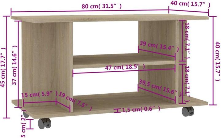 Image du produit VidaXL Fairleigh (80 x 40 x 45 cm)