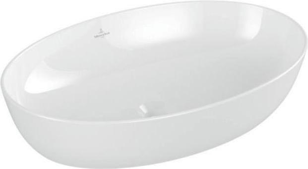 Immagine prodotto Villeroy & Boch Lavabo da appoggio Artis 61 cm ovale in pietra bianca con rivestimento 419861RW (410 mm, 610 mm)