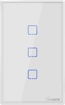 Actual product image Sonoff T2US3C - 3-gang Wi-Fi Smart Wall Switch US - White