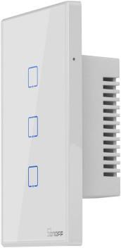 Actual product image Sonoff T2US3C - 3-gang Wi-Fi Smart Wall Switch US - White