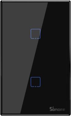 Image du produit Sonoff T3US2C - Commutateur mural intelligent Wi-Fi à 2 vitesses US - Black