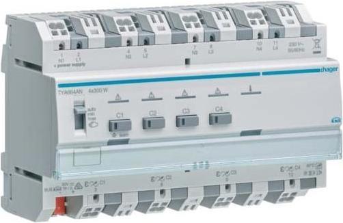 Immagine prodotto Hager TYA664AN Attuatore universale di regolazione 4 volte KNX (Attuatore dimmerabile)