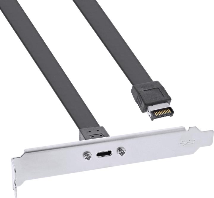 Actual product image InLine Slot bracket USB Type-C to USB 3.1 front panel Key-A internal (0.50 m, USB 3.1)