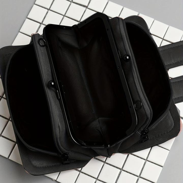 Image du produit Only-Bags.Store Mode Retro-Kupplungstasche Nieten-Motorradtasche Ketten-Umhängetasche Schwarze Handytasche