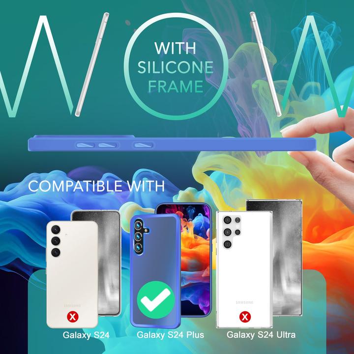 Immagine prodotto Nalia Copertura ibrida semitrasparente con cornice protettiva (Samsung Galaxy S24+)