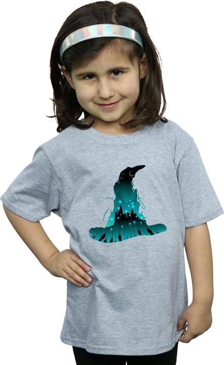 Actual product image Girls Hogwarts Silhouette Cotton T-Shirt (152, 158)