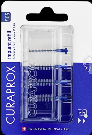 Produktbild Curaprox CPS 505 Implant refill 4x blau (4 x, 4 mm)