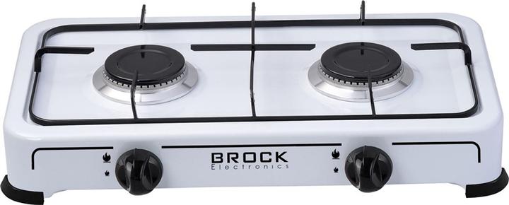 Immagine prodotto Brock Electronics BROCK GS 002 W Cucina a gas a doppio bruciatore G30 G31 Bianco