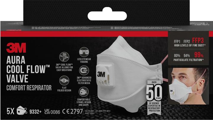 3M Atemschutzmaske, weiss (FFP3, 5 x)