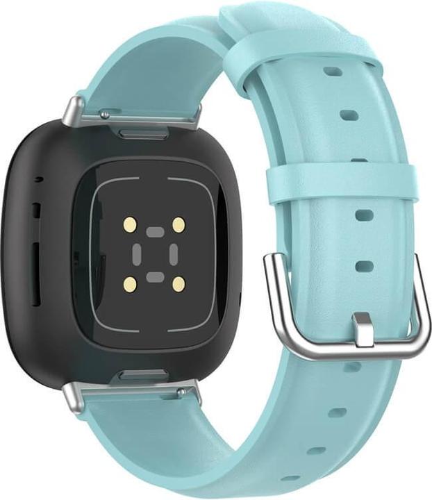 Produktbild Cover-Discount Fitbit Versa / Sense - Lederarmband hellblau (Kunstleder)