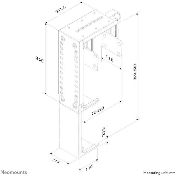 Actual product image Neomounts PC desk mount