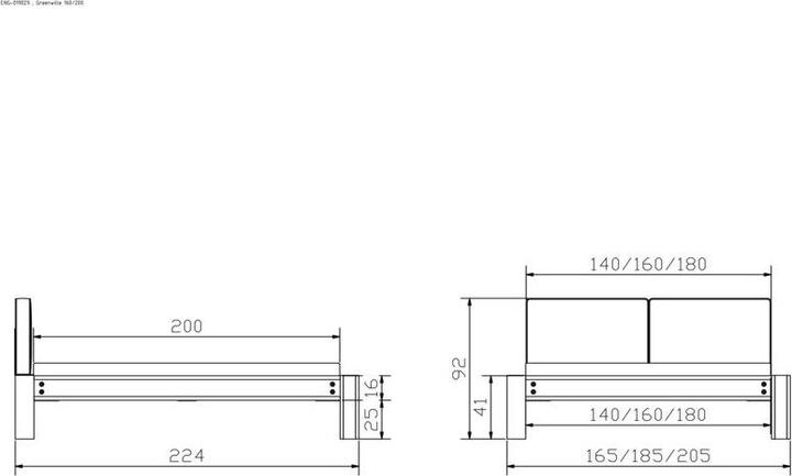 Produktbild Hasena Greenville 25 (140 x 200 cm)