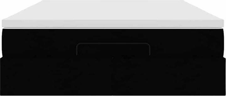 Produktbild VidaXL Ottoman-Bett mit Matratze Schwarz 140x200 cm Stoff (140 x 200 cm)