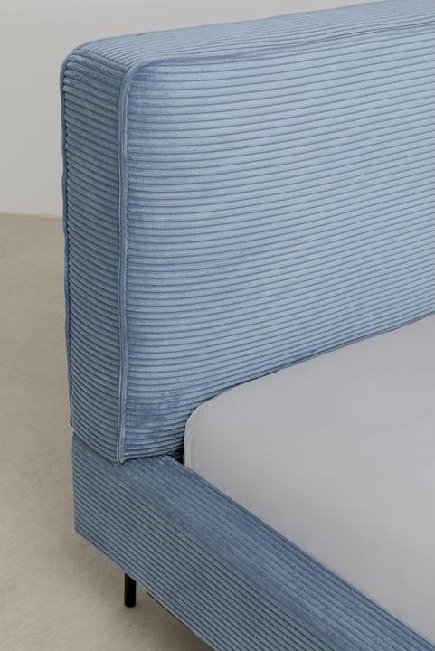 Produktbild Kare Design Bett East Side Cord Blau 180x200cm (180 x 200 cm)