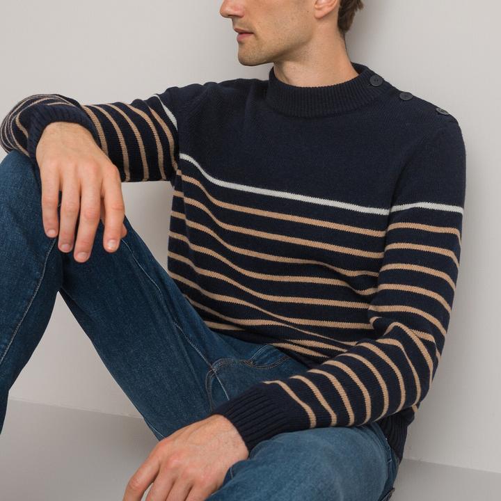 Produktbild La Redoute Collections Gestreifter Pullover im Matrosenstil (3XL)