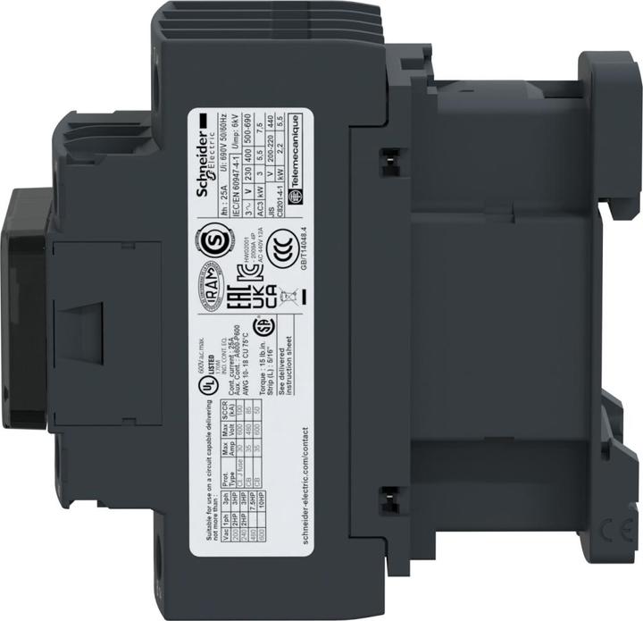 Image du produit Schneider Electric Contacteur 4 pôles à fermeture 25A 24VDC
