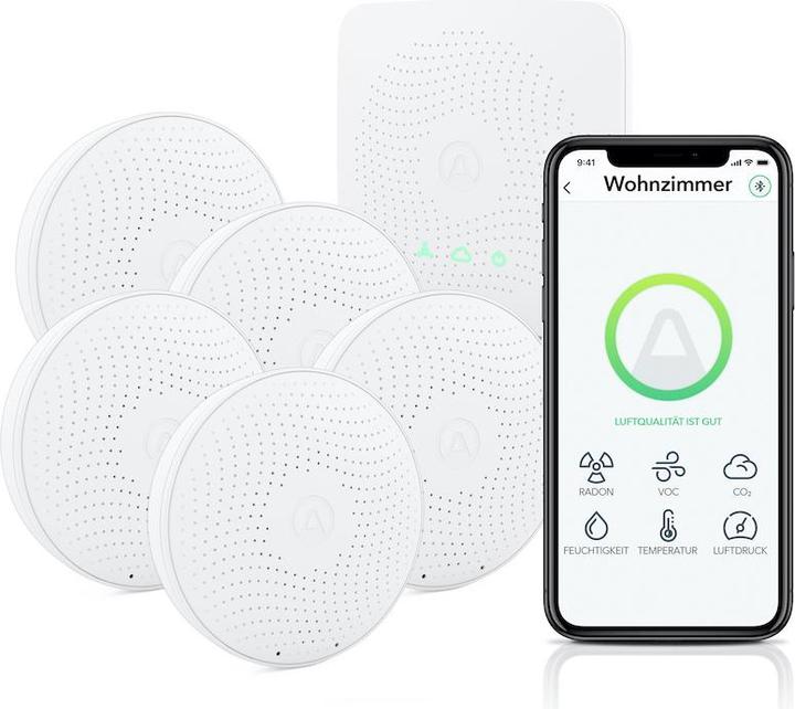 Immagine prodotto Airthings Smart Kit (5x Wave Plus + 1x Hub)