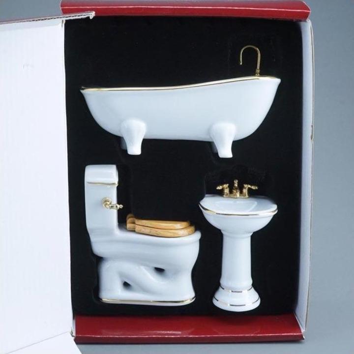 Produktbild Reutter 001.767/3 - Badset, weiss, 3-teilig, Miniatur