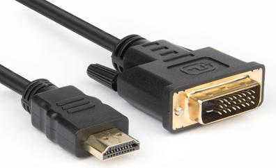 Actual product image Hamlet XVCHDM-DV30 Video Cable and Adapter 3 m HDMI Type A (Standard) DVI-D Black (3 m, HDMI)