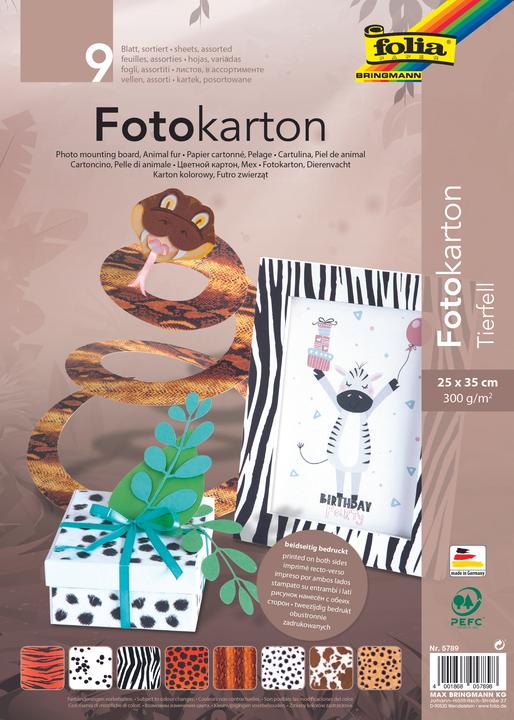 Image du produit Folia Carton photo PEAU D'ANIMAL 300g/m², 25x35cm (300 g/m²)