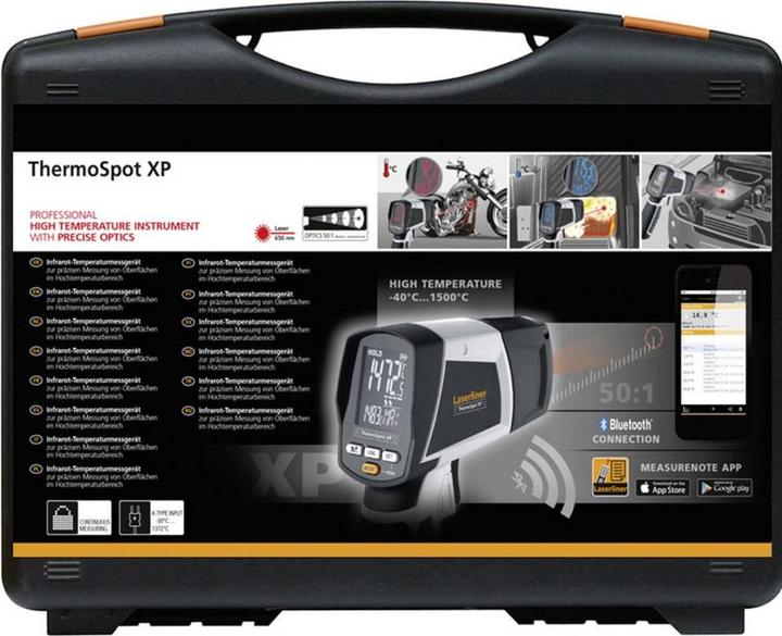 Image du produit Laserliner Thermomètre infrarouge ThermoSpot XP (-40°-1500°C50:1, type K, USB, BLE)